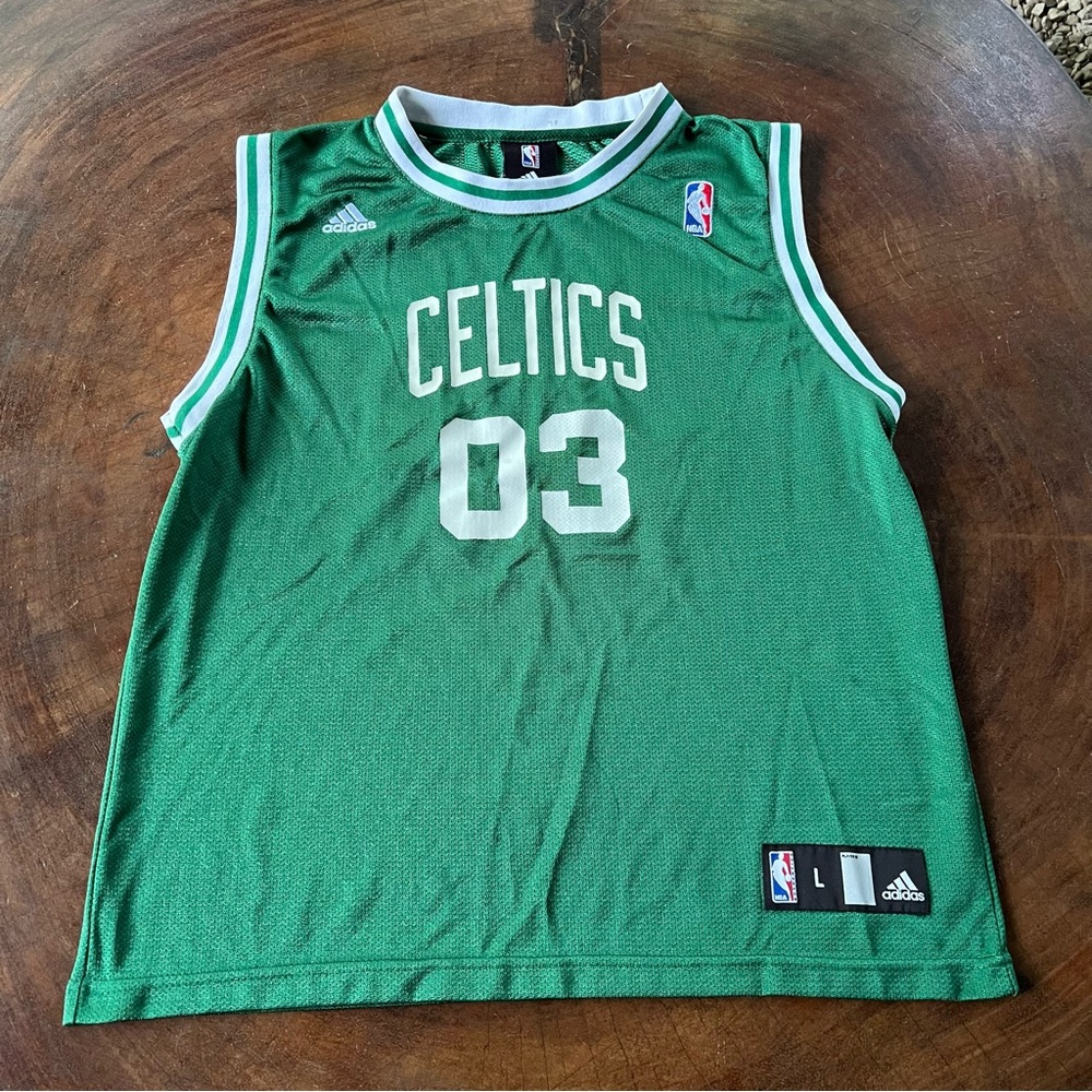 NBA Adidas Basketball Boston Celtics Jersey Green #3 Youth Kids Boys Sport Large